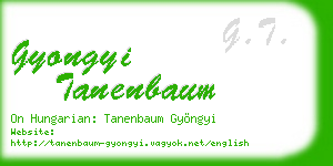 gyongyi tanenbaum business card